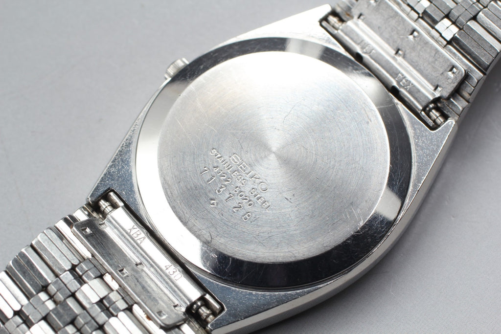 Vintage 1977 [Exc+5] Seiko Emblem 4122-5020 34mm Silver Dial Quartz Men's Watch