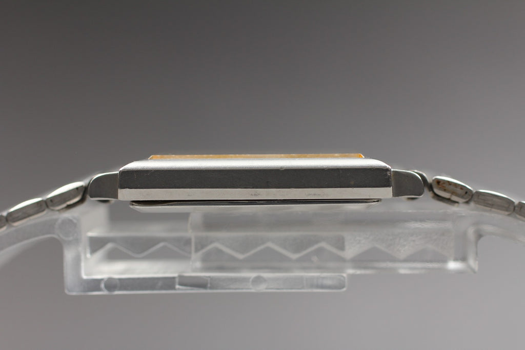 Vintage 1984 [Exc+5] Seiko 7321-5540 24mm Quartz Silver Dial Tank Women's Watch