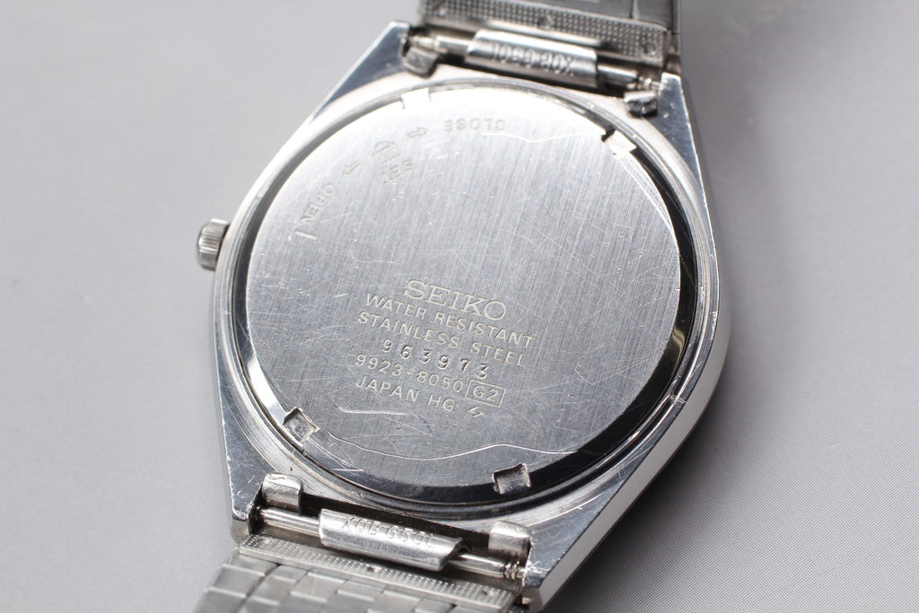 Vintage 1979 [Exc+5] Seiko King Twin Quartz 9923-8050 35mm Silver Dial Men's