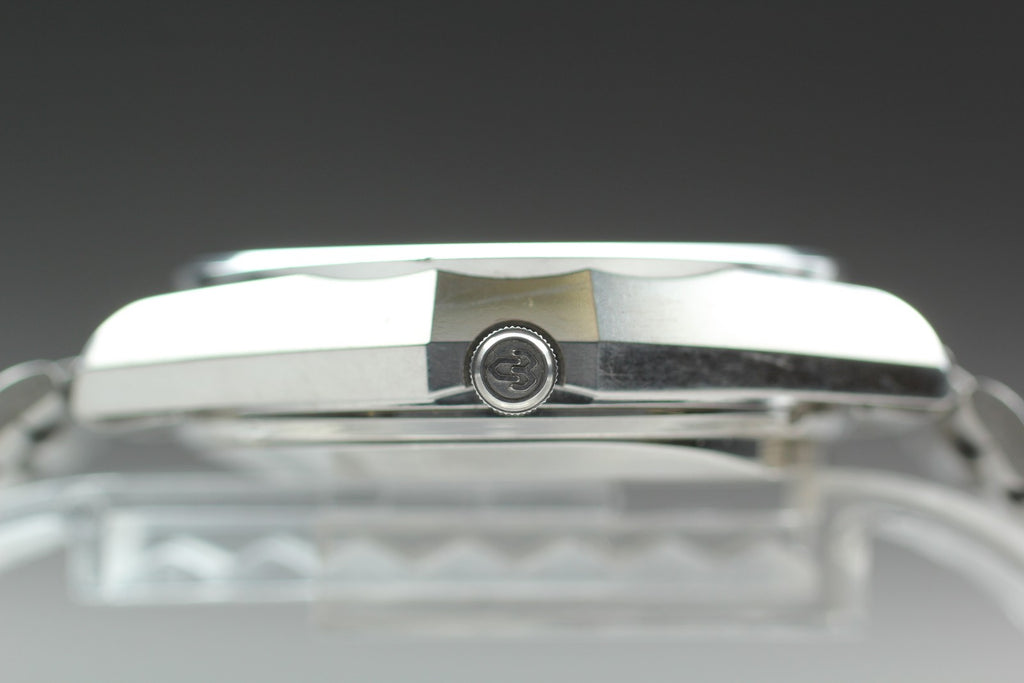 Vintage 1976 [Exc+5] Seiko King Quartz 4823-8050 36mm Dark Blue Dial Date Men's