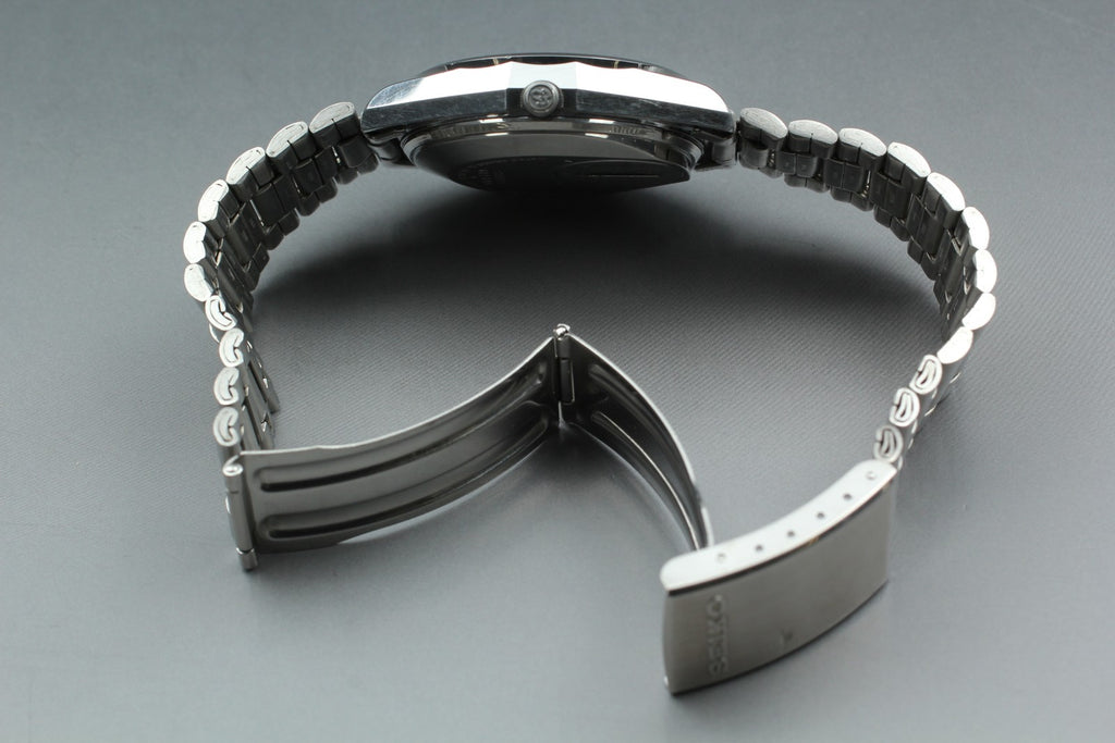 Vintage 1976 [Exc+5] Seiko King Quartz 4823-8050 36mm Dark Blue Dial Date Men's