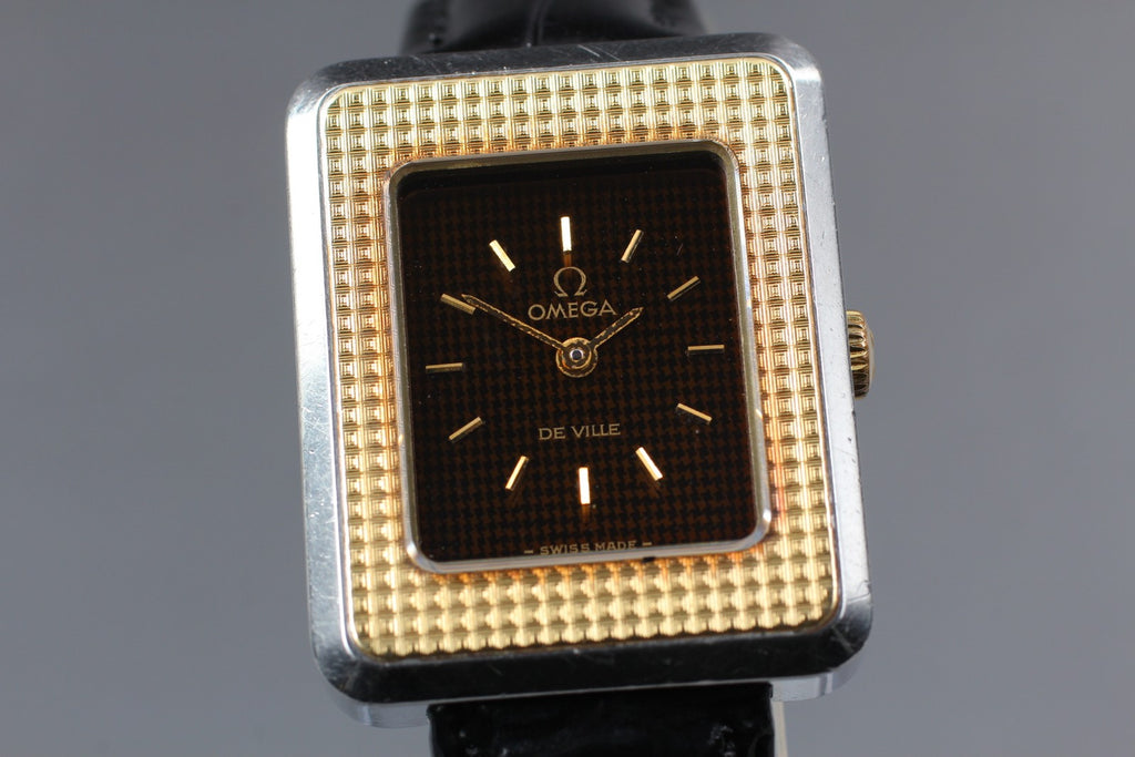 Vintage 1978 [Near MINT] Omega De Ville Cal.625 14K Bezel Manual Wind Tank Women