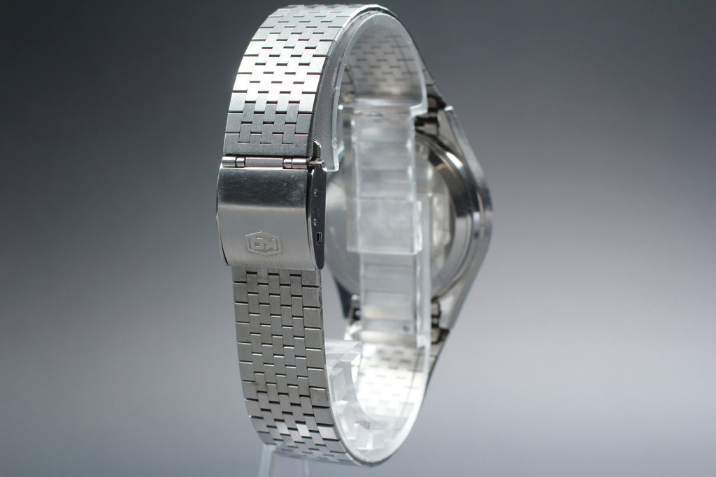 Vintage 1976 [Exc+5] Seiko King Quartz 0853-8005 37mm Blue Dial Men's From JAPAN