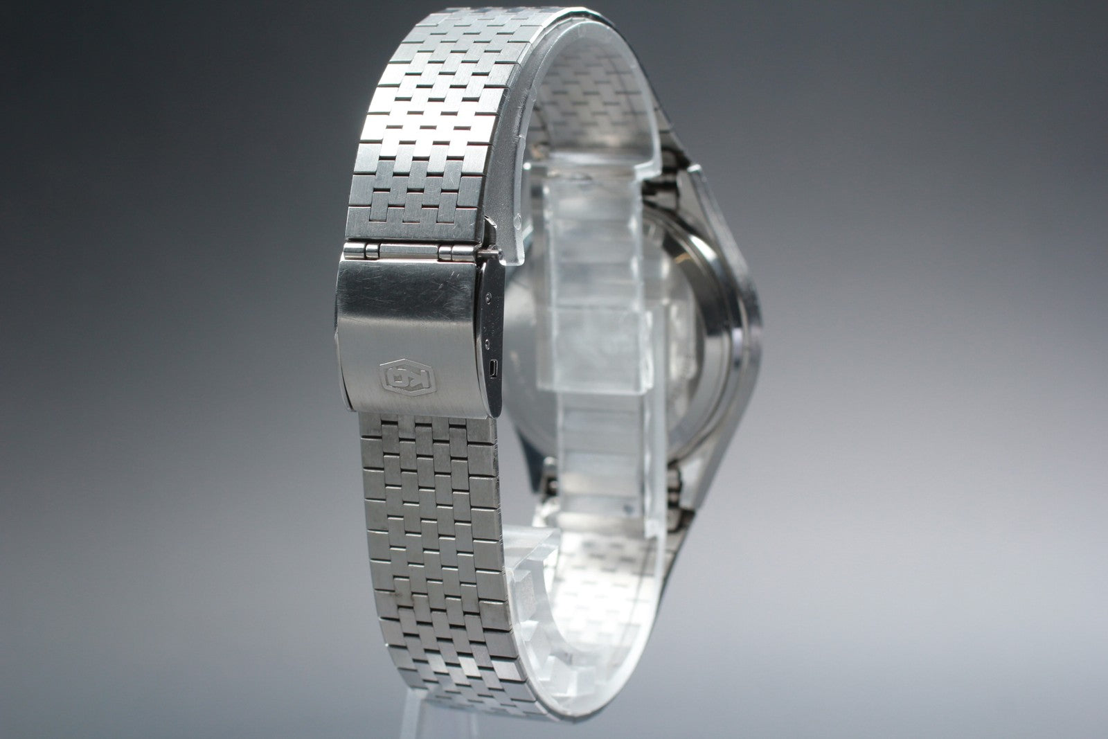 Vintage 1976 [Exc+5] Seiko King Quartz 0853-8005 37mm Blue Dial Men's From JAPAN