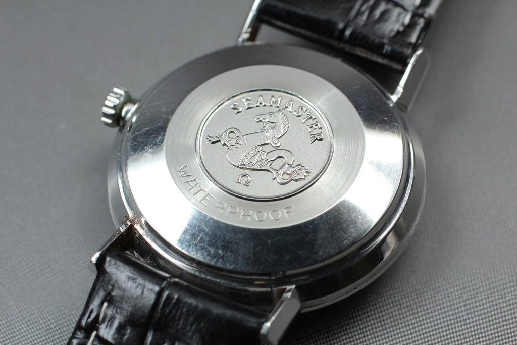 Exc+5 Vintage Omega Seamaster 34mm Automatic Silver Dial Men's Watch From JAPAN