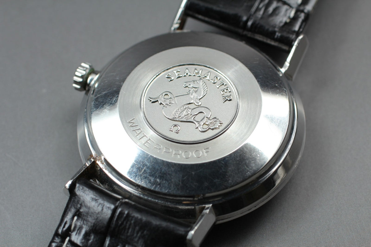 Exc+5 Vintage Omega Seamaster 34mm Automatic Silver Dial Men's Watch From JAPAN