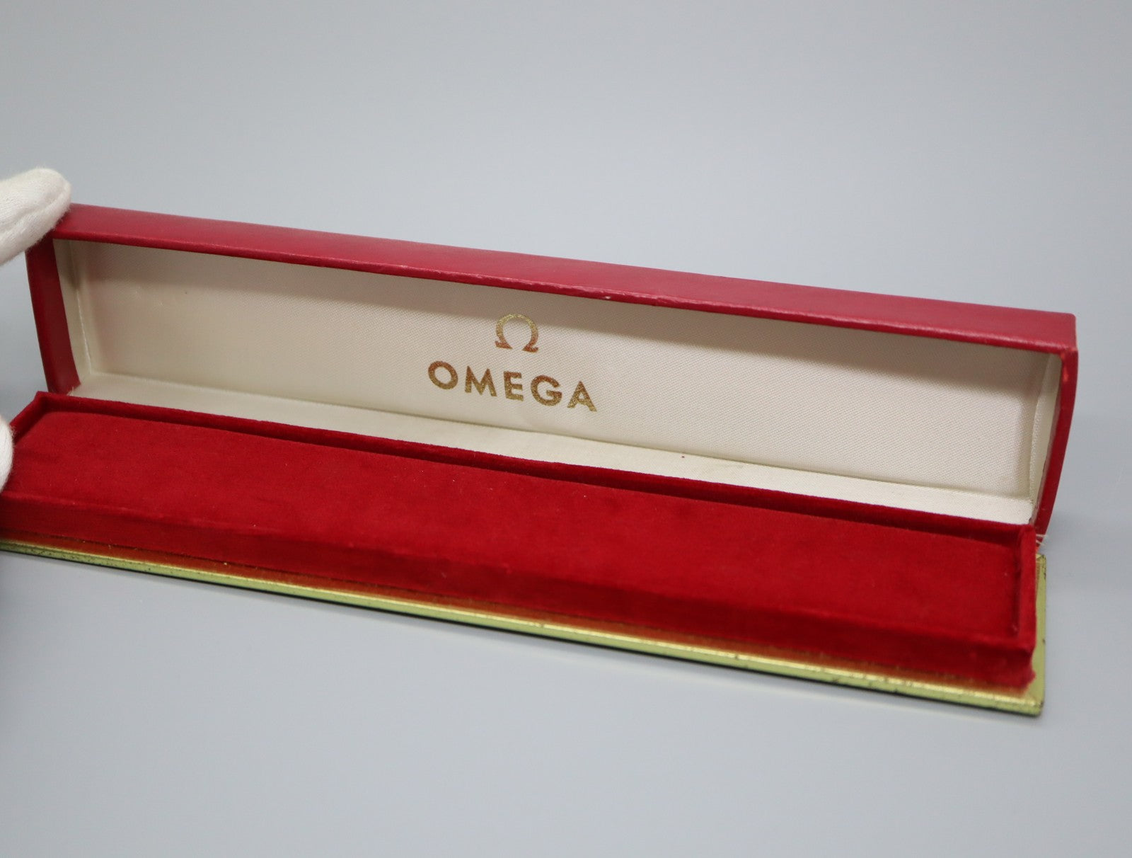 Exc+5 Omega Vintage Red Watch Box Case Only for Women's Watch 4 From JAPAN