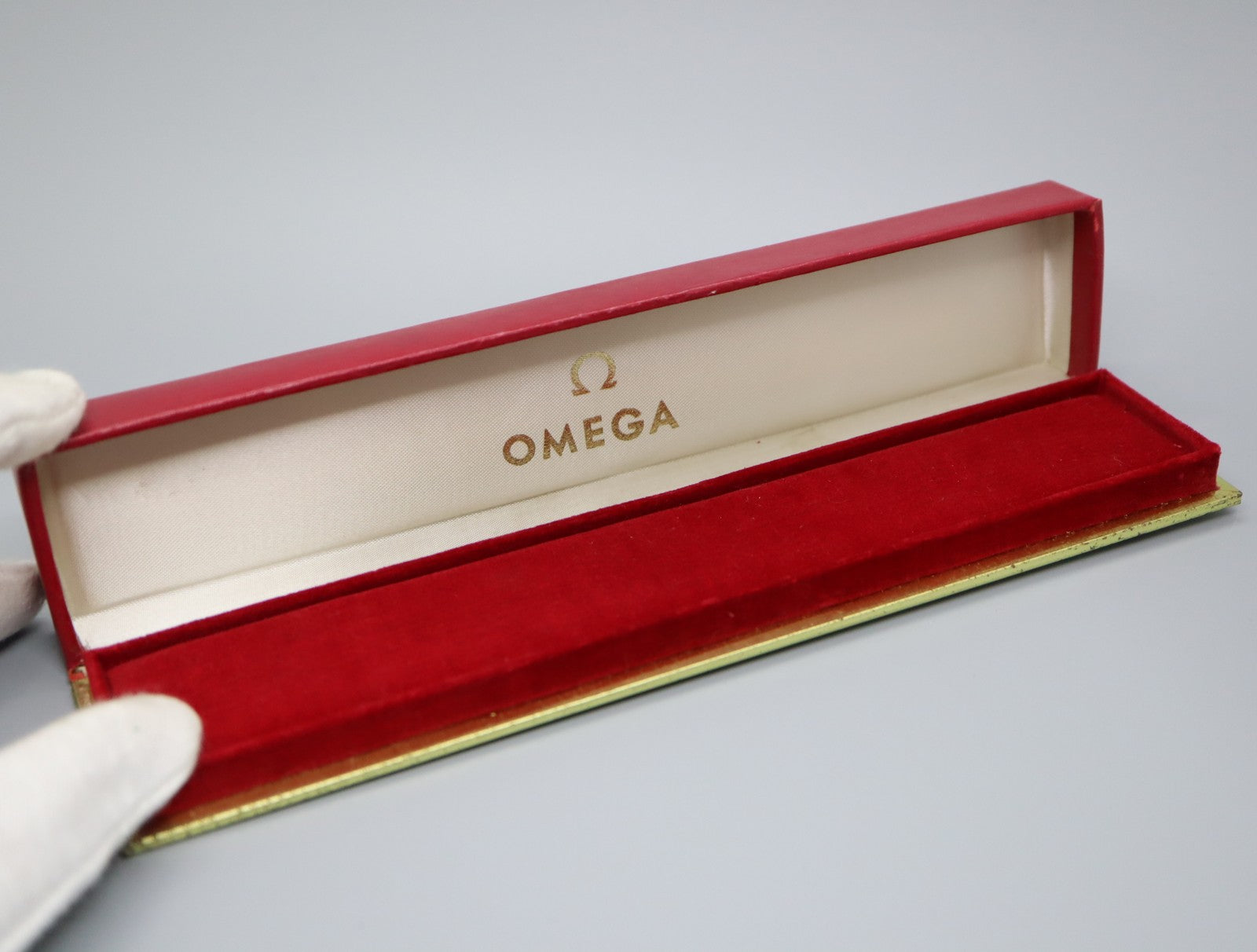 Exc+5 Omega Vintage Red Watch Box Case Only for Women's Watch 4 From JAPAN
