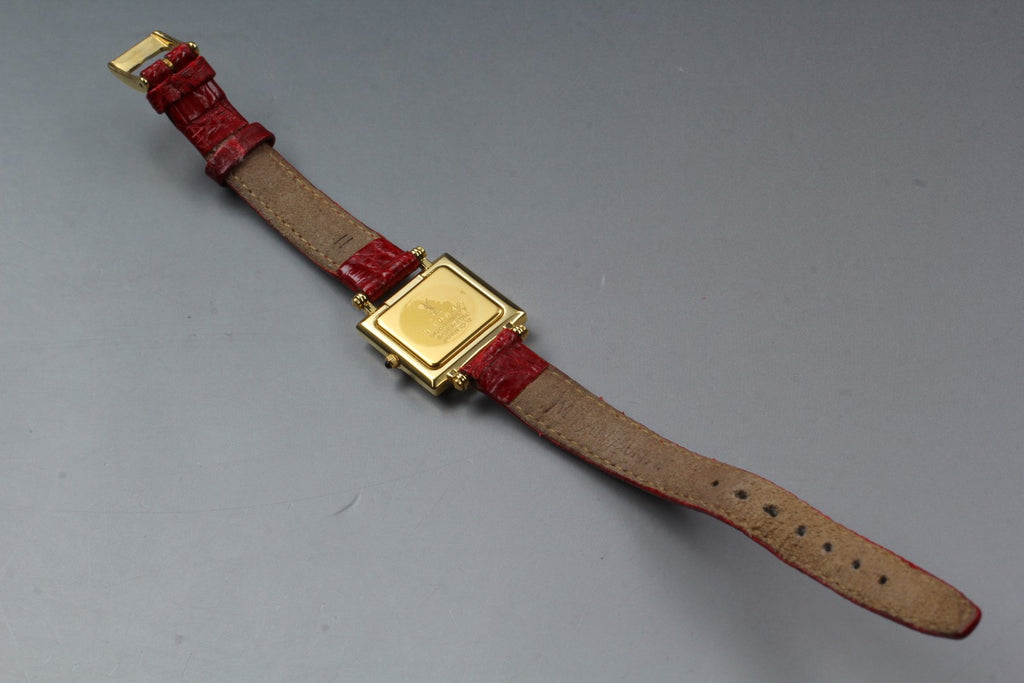 Exc+5 Vintage Yves Saint Laurent 5420-F46657 White Roman Dial Quartz Women's