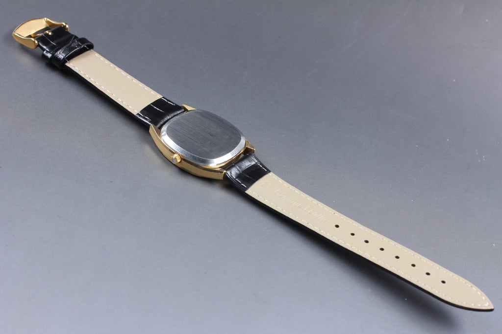 Vintage 1979 [Near MINT] Omega De Ville 192.0034 34mm Quartz Gold Dial Men's
