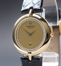 Near MINT Vintage Raymond Weil Geneve 5350 30mm Quartz Gold Dial Unisex Watch
