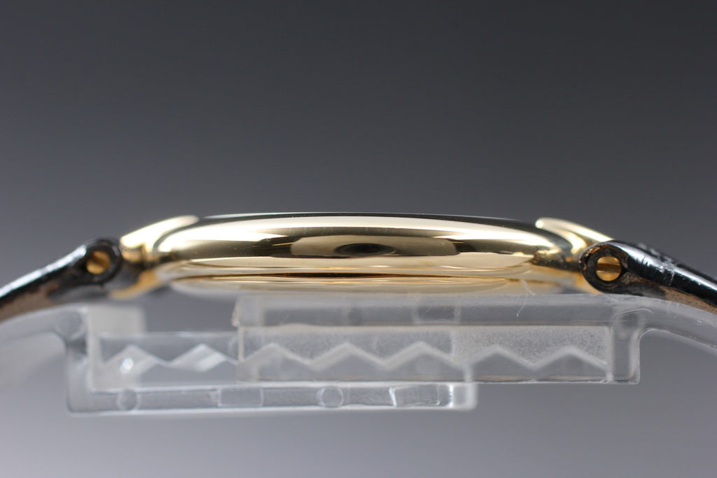 Near MINT Vintage Raymond Weil Geneve 5350 30mm Quartz Gold Dial Unisex Watch