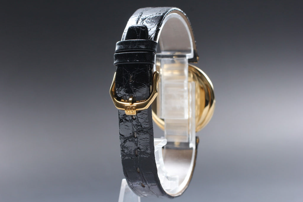 Near MINT Vintage Raymond Weil Geneve 5350 30mm Quartz Gold Dial Unisex Watch