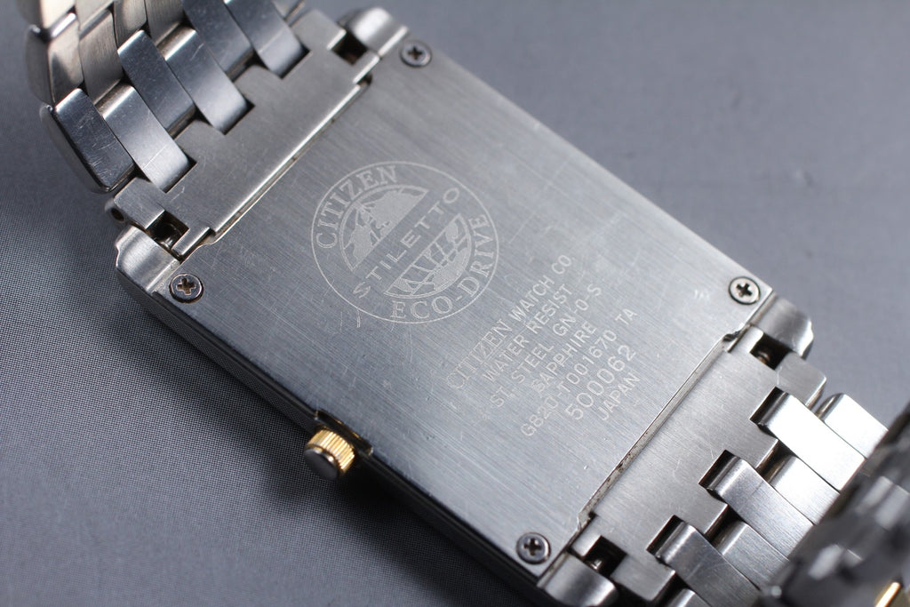 Exc+5 Citizen Stiletto Eco-Drive G820-T001670 27mm White Roman Tank Solar Men's