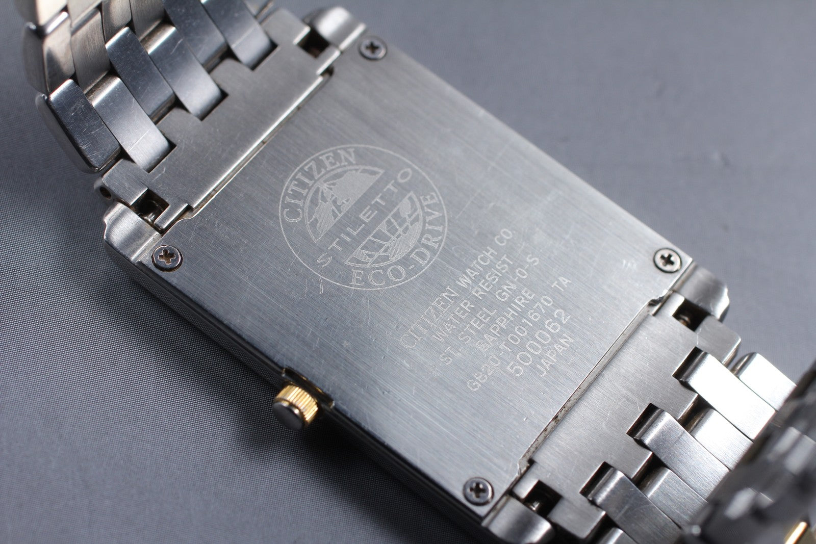 Exc+5 Citizen Stiletto Eco-Drive G820-T001670 27mm White Roman Tank Solar Men's