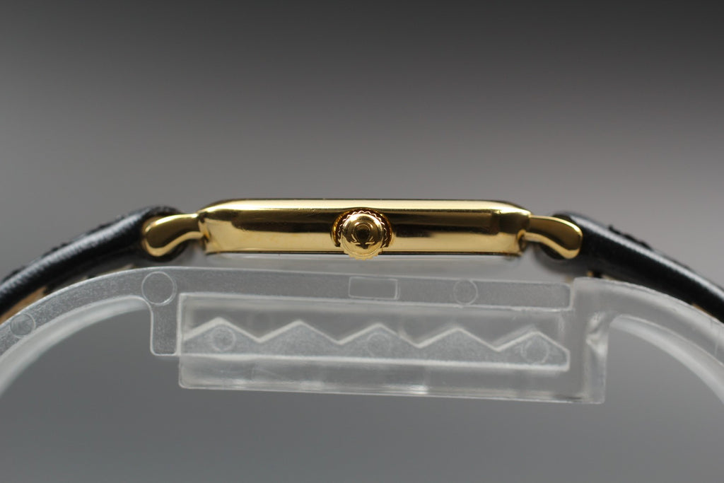 Vintage 1989 [Near MINT] Omega De Ville 595.0099.2 18mm Quartz Gold Dial Women's