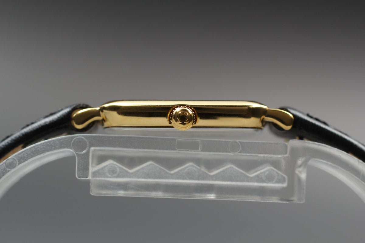 Vintage 1989 [Near MINT] Omega De Ville 595.0099.2 18mm Quartz Gold Dial Women's
