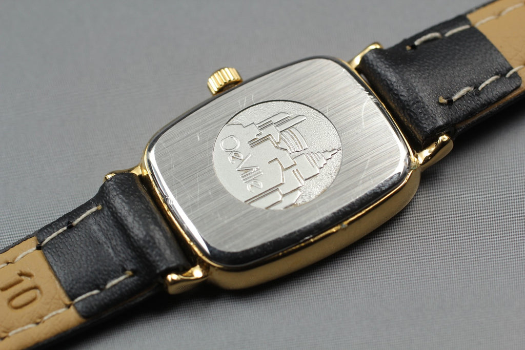 Vintage 1989 [Near MINT] Omega De Ville 595.0099.2 18mm Quartz Gold Dial Women's