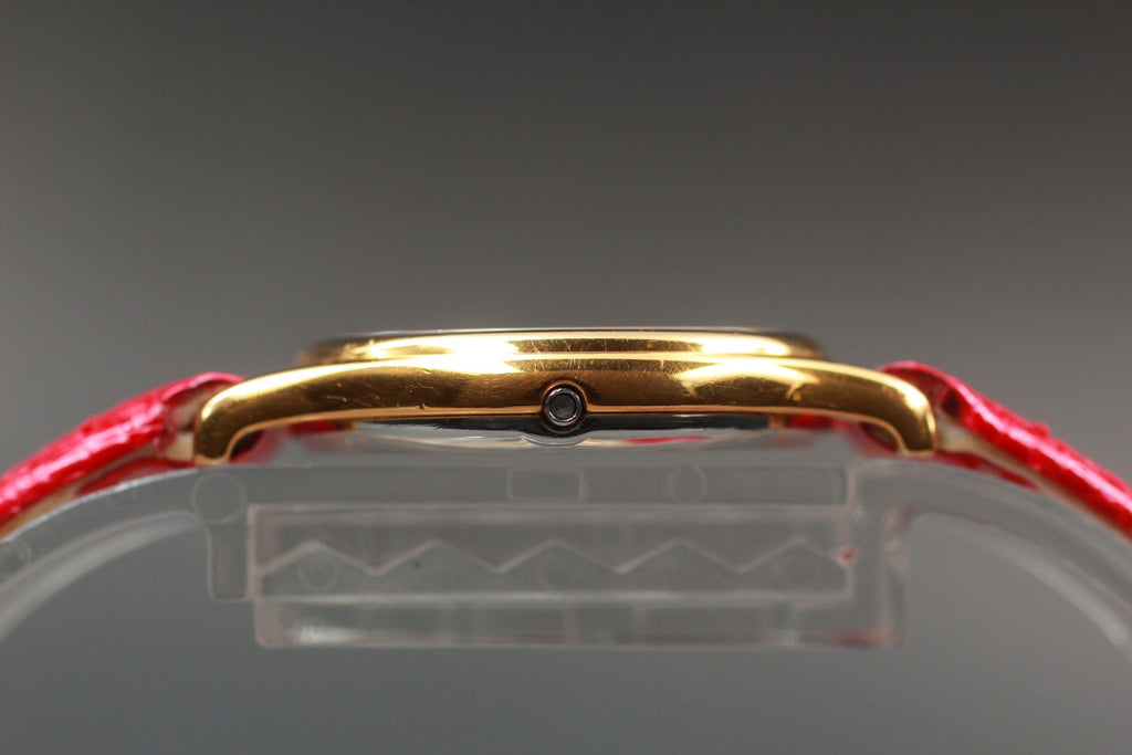 Vintage 1980 [Near MINT] Omega De Ville 591.0094 24mm Quartz Gold Dial Women's