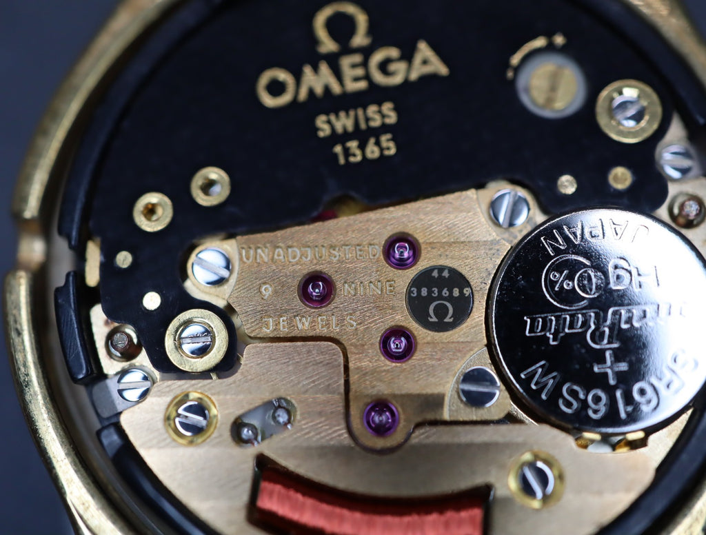 Vintage 1980 [Near MINT] Omega De Ville 591.0094 24mm Quartz Gold Dial Women's
