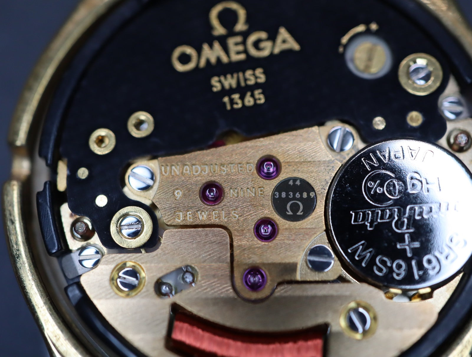 Vintage 1980 [Near MINT] Omega De Ville 591.0094 24mm Quartz Gold Dial Women's