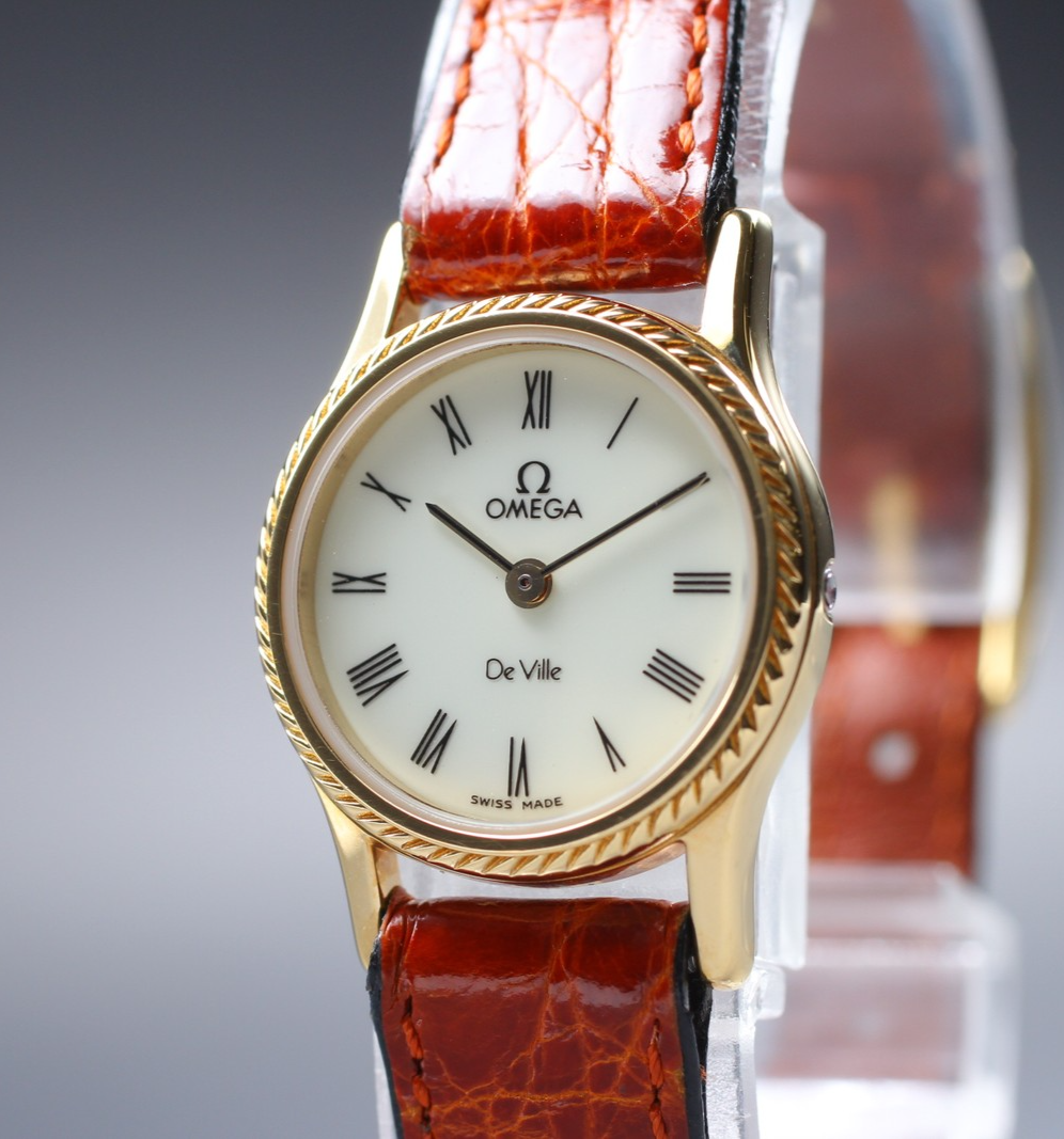 Vintage 1982 [Near MINT] Omega De Ville 591.0232 20mm Quartz Roman Dial Women's
