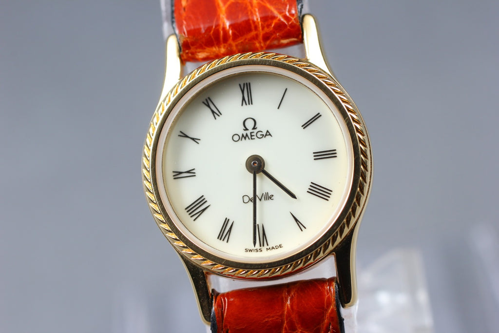 Vintage 1982 [Near MINT] Omega De Ville 591.0232 20mm Quartz Roman Dial Women's