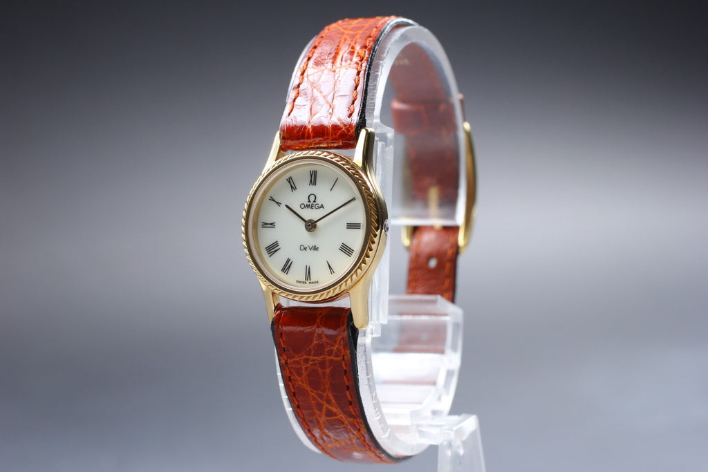 Vintage 1982 [Near MINT] Omega De Ville 591.0232 20mm Quartz Roman Dial Women's