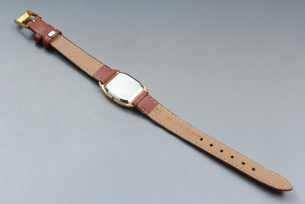 Vintage 1982 [Near MINT] Omega De Ville 591.0247 20mm Gold Dial Quartz Women's