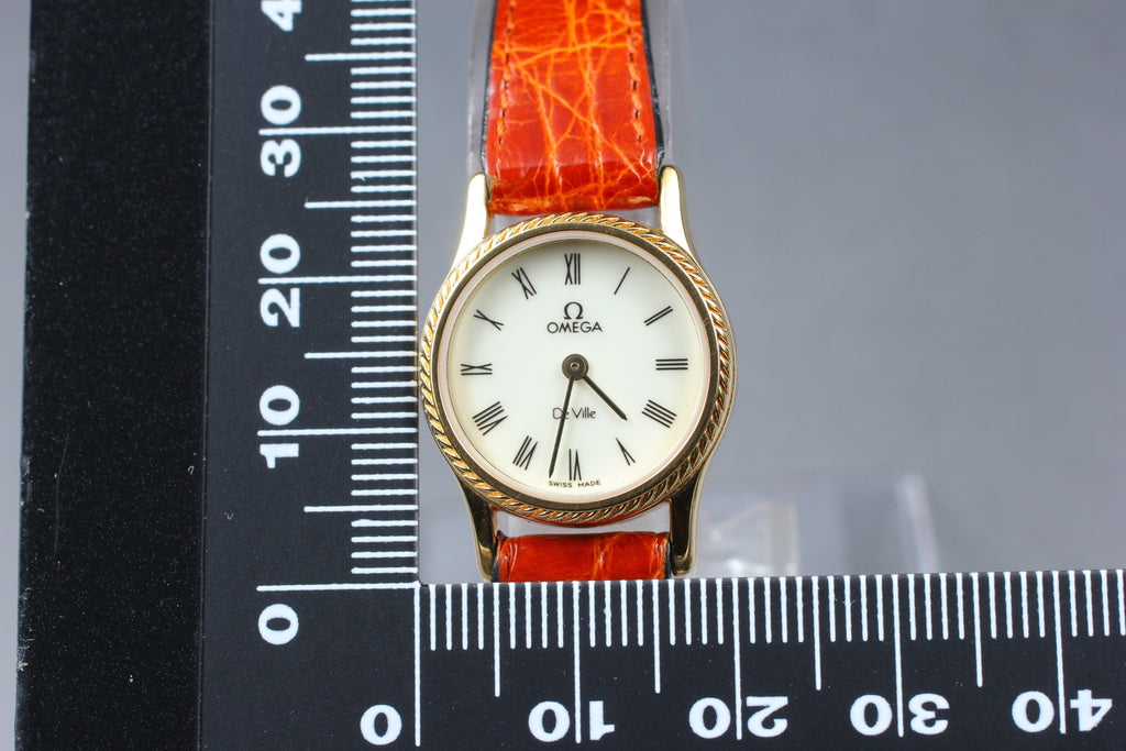 Vintage 1982 [Near MINT] Omega De Ville 591.0232 20mm Quartz Roman Dial Women's