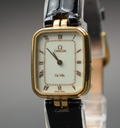 Vintage 1982 [Exc+5] Omega De Ville 595.0040 19mm Quartz Roman Dial Women's