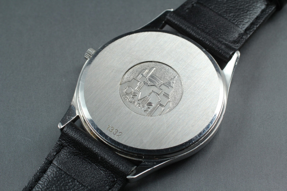 Vintage 1980 [Near MINT] Omega De Ville 196.0205 33mm Quartz Silver Dial Men's