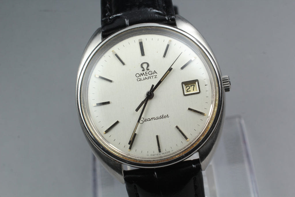 Vintage 1977 [Near MINT] Omega Seamaster 196.0078 36mm Quartz Silver Dial Men's