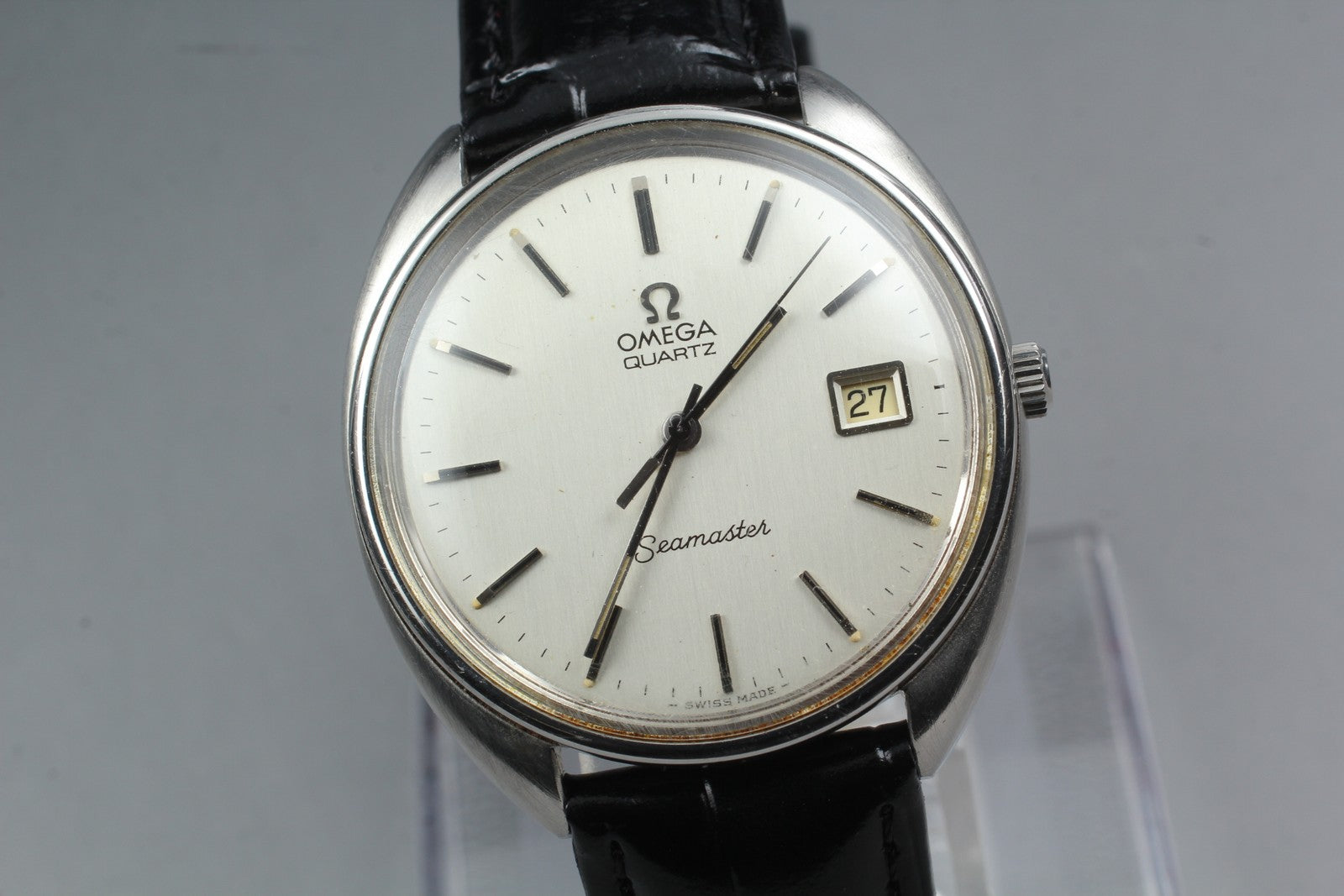 Vintage 1977 [Near MINT] Omega Seamaster 196.0078 36mm Quartz Silver Dial Men's