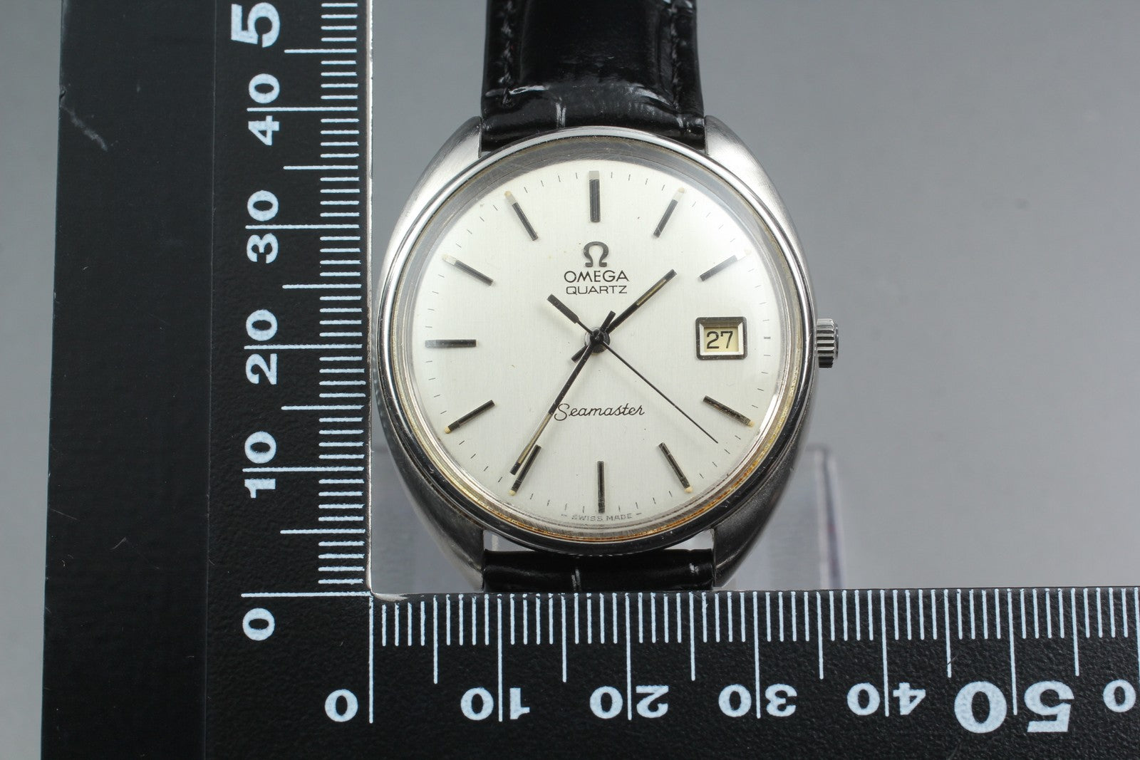 Vintage 1977 [Near MINT] Omega Seamaster 196.0078 36mm Quartz Silver Dial Men's