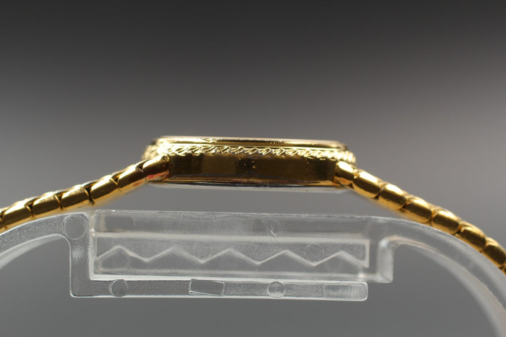 Vintage 1984 [Near MINT] Omega De Ville 591.0303 16mm Quartz Gold Dial Women's