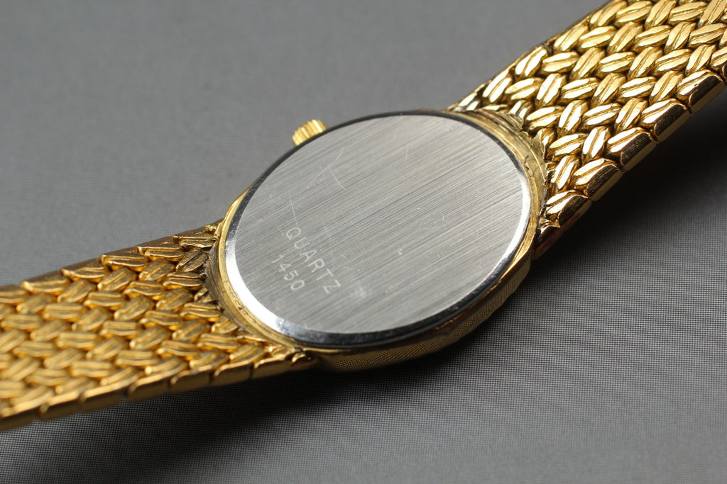 Vintage 1984 [Near MINT] Omega De Ville 591.0303 16mm Quartz Gold Dial Women's