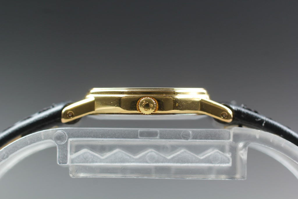 Vintage 1984 [Near MINT] Omega De Ville 591.0313 20mm Quartz Gold Dial Women's