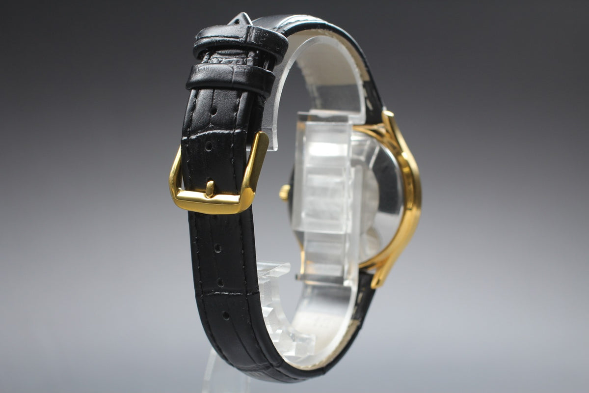 Vintage 1973 [Near MINT] Omega De Ville 192.0027 35mm Quartz Gold Dial Men's