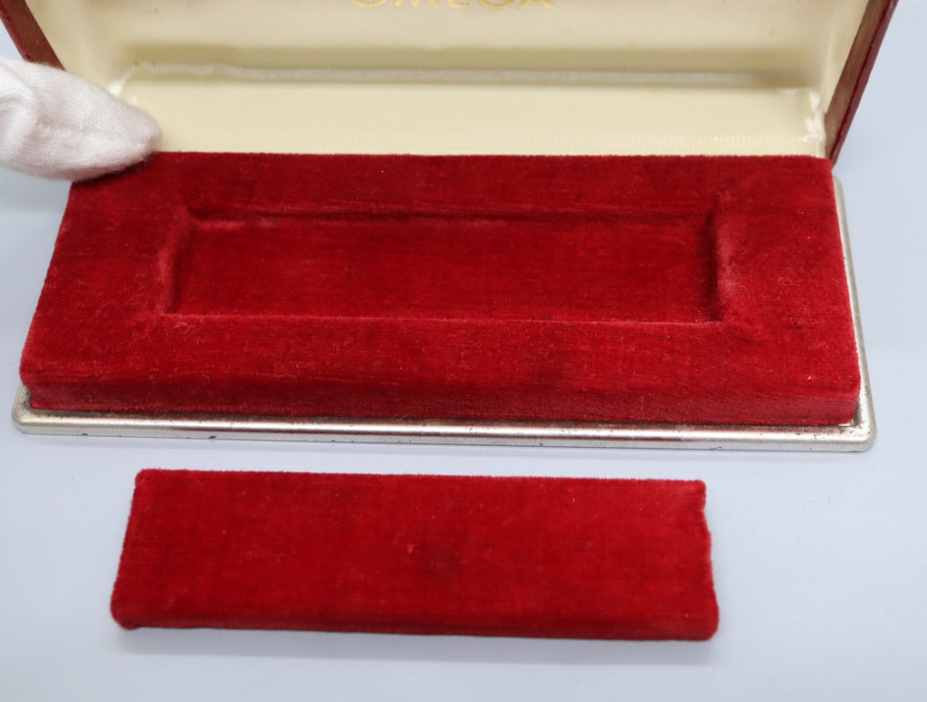 Near MINT Omega Vintage Red Watch Box Genuine Case Only From JAPAN 3