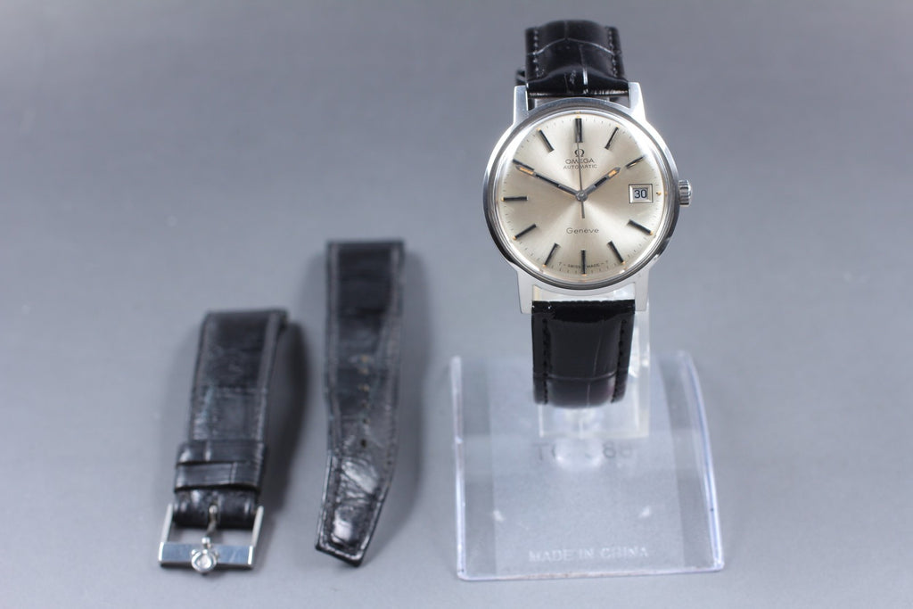 Vintage 1971 [Near MINT] Omega Geneve 166.070 35mm Automatic Silver Dial Men's