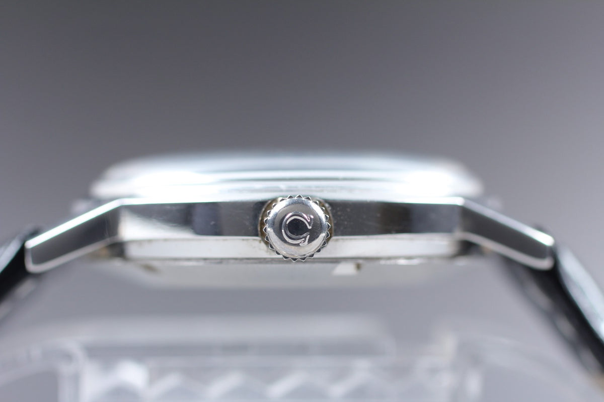 Vintage 1971 [Near MINT] Omega Geneve 166.070 35mm Automatic Silver Dial Men's