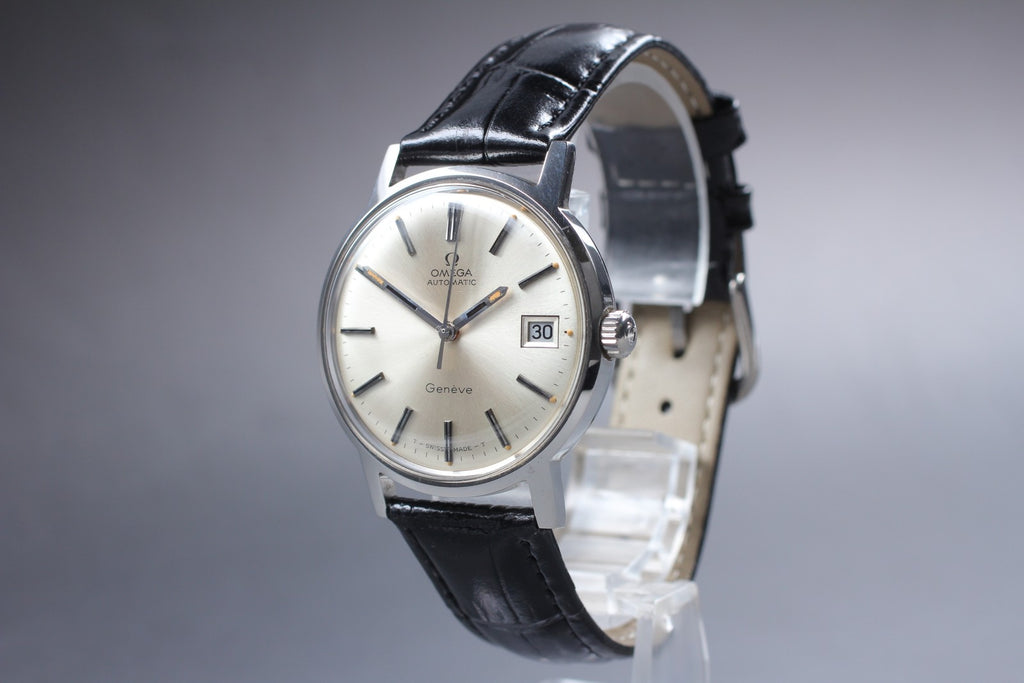 Vintage 1971 [Near MINT] Omega Geneve 166.070 35mm Automatic Silver Dial Men's