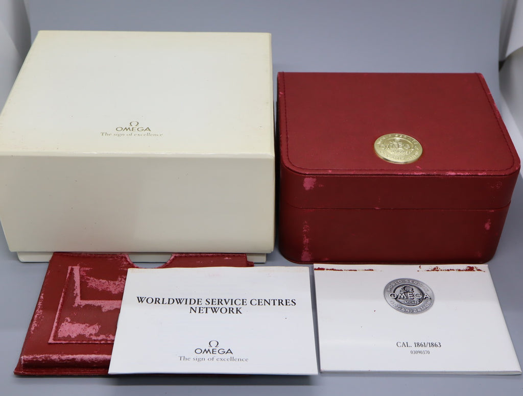 Exc+5 Omega Vintage Red Watch Box Genuine Case Only Seamaster / Speedmaster