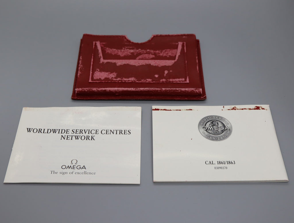 Exc+5 Omega Vintage Red Watch Box Genuine Case Only Seamaster / Speedmaster