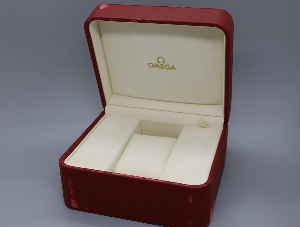 Exc+5 Omega Vintage Red Watch Box Genuine Case Only Seamaster / Speedmaster