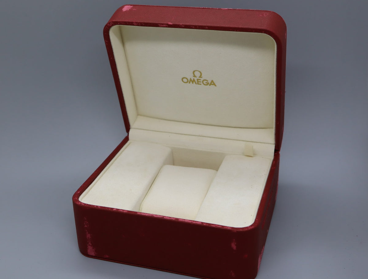 Exc+5 Omega Vintage Red Watch Box Genuine Case Only Seamaster / Speedmaster