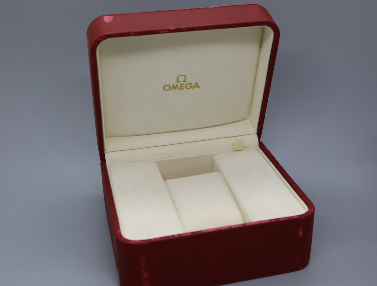 Exc+5 Omega Vintage Red Watch Box Genuine Case Only Seamaster / Speedmaster