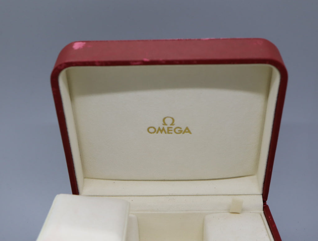 Exc+5 Omega Vintage Red Watch Box Genuine Case Only Seamaster / Speedmaster