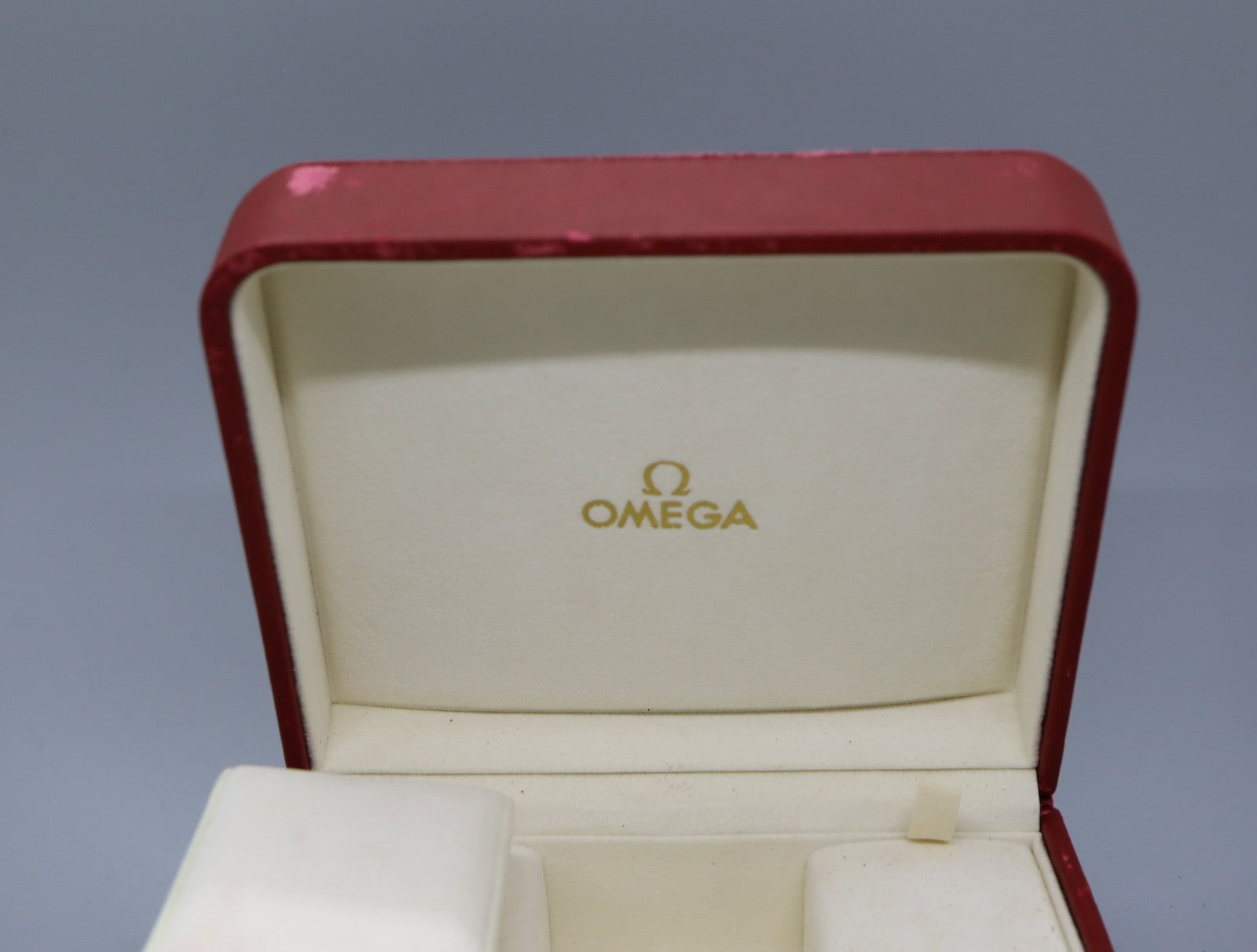 Exc+5 Omega Vintage Red Watch Box Genuine Case Only Seamaster / Speedmaster